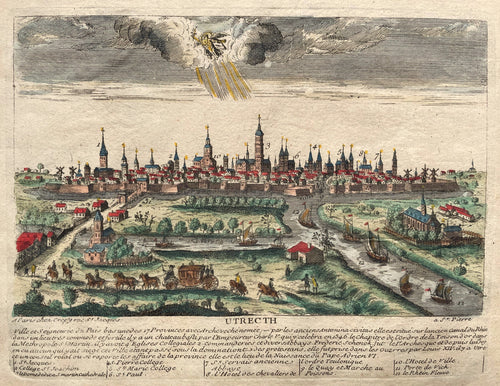 Utrecht Aanzicht van de stad - Louis Crépy - circa 1720