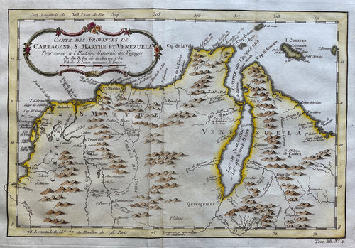 Colombia Venezuela Curacao Bonaire - JN Bellin - ca. 1755