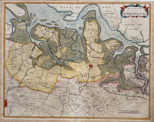 Zeeuws-Vlaanderen De Vier Ambachten - J Blaeu - 1662