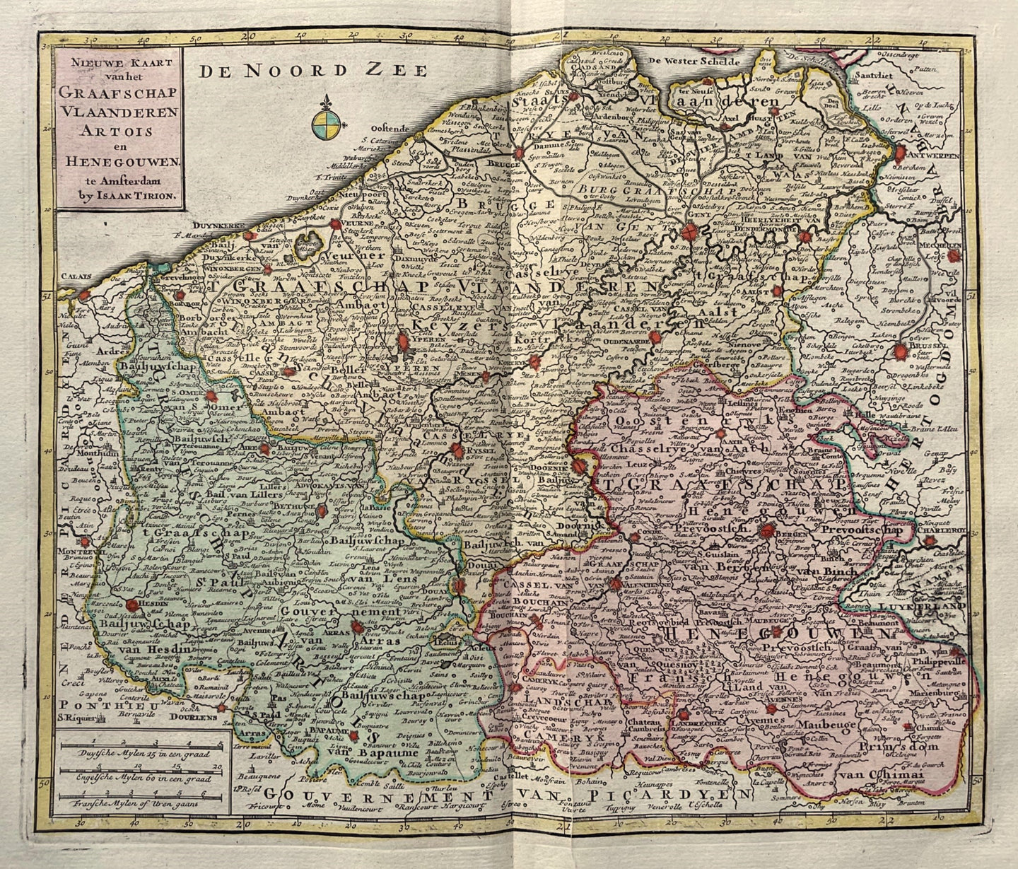 België Vlaanderen Henegouwen Belgium - I Tirion - 1764