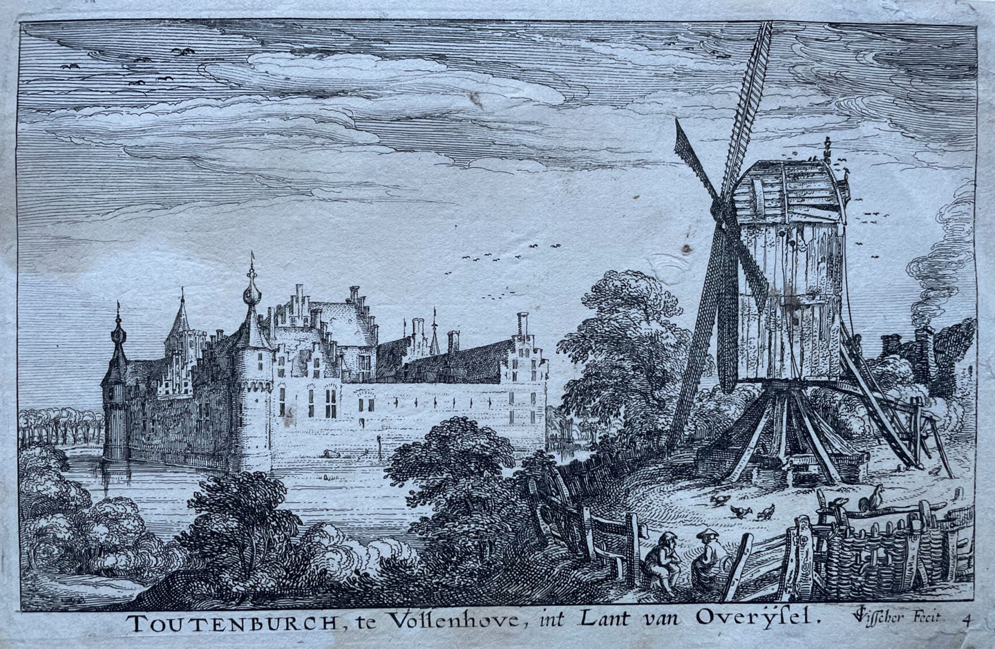 Vollenhove Kasteel Toutenburg - Claes Jansz Visscher - 1617