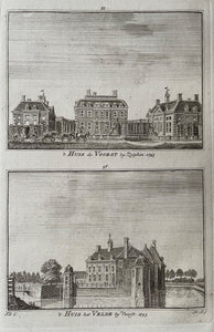 Voorst Huis Voorst en Huis het Velde - H Spilman - ca. 1750