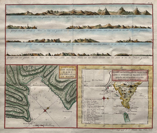 Zuid-Amerika Tierra del Fuego Le Maire Strait - J Cook - circa 1797