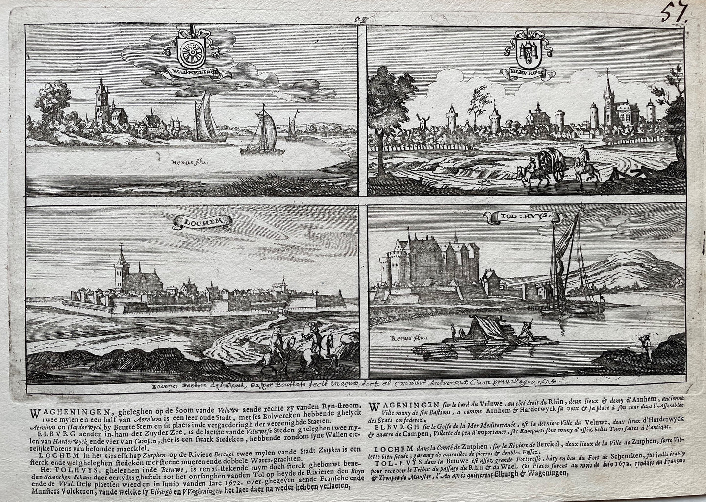 Wageningen Elburg Lochem Tolhuys - J Peeters & C Bouttats - 1674