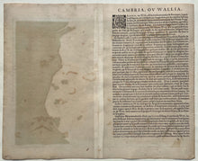 Load image in Gallery view, Wales British Isles - A Ortelius - 1579