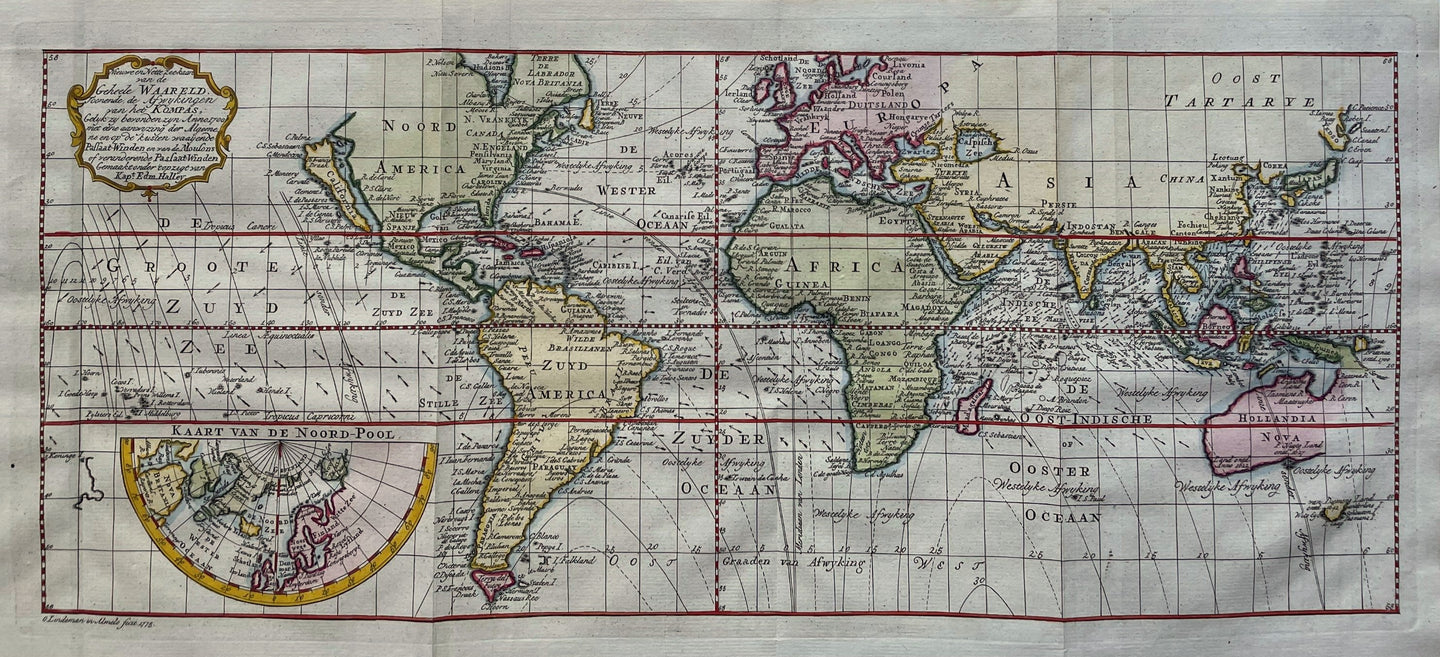 Wereld World - E Halley / O Lindeman - 1775