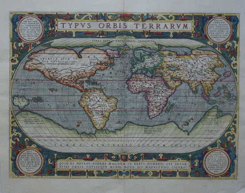 Wereld World - A Ortelius - 1601