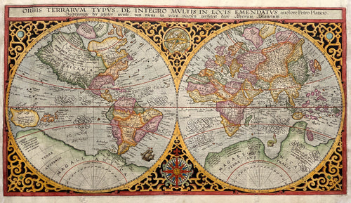 Wereld World - P Plancius / B van Deutecum - circa 1604