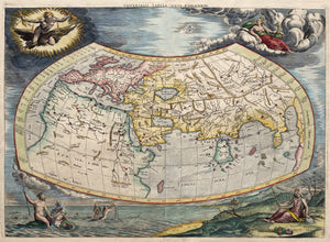 Wereld World Ptolemy map - C Ptolemaeüs / F Halma ed 1695 / G Mercator - 1578