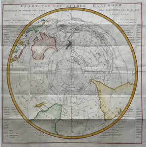 Wereld Zuidelijk halfrond World Southern Hemisphere - J Cook - circa 1797