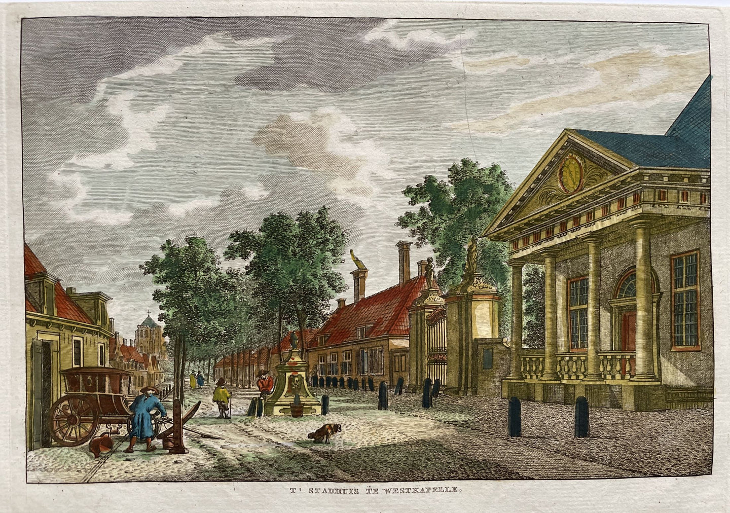 Westkapelle Gezicht binnen het dorp - Bendorp - 1793