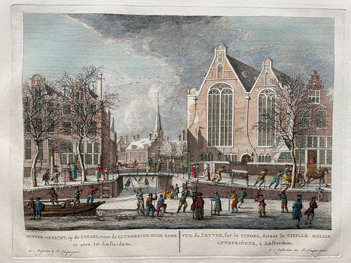 Amsterdam Wintergezicht op het Singel - P Fouquet - 1783