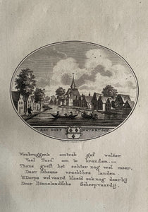 Woubrugge Gezicht op het dorp - Van Ollefen & Bakker - 1793