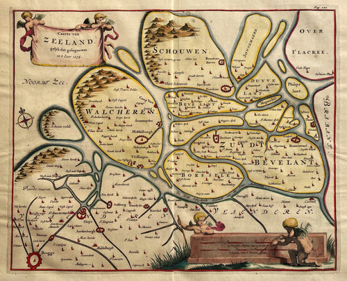 Zeeland Caerte van Zeeland in 1274 - M Smallegange - 1696