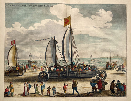 Scheveningen Zeilwagens - J Blaeu - 1649