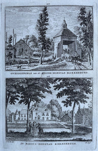 ZEIST Blikkenburg en Kersbergen - H Spilman - ca. 1750