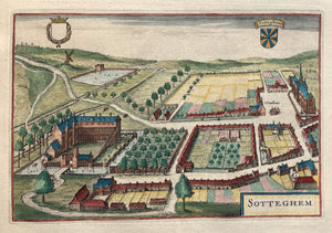 België Zottegem Vogelvluchtperspectief Belgium - J Blaeu - 1649