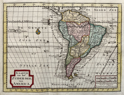 Zuid-Amerika South America - NT Gravius - 1788