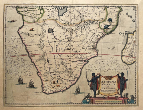 Afrika Zuidelijk Afrika Southern Africa - J Janssonius - 1638