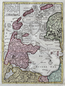 Zuiderzee Met alle Zuiderzeekusten Noord-Holland Wadden - JB Elwe & DM Langeveld - 1786