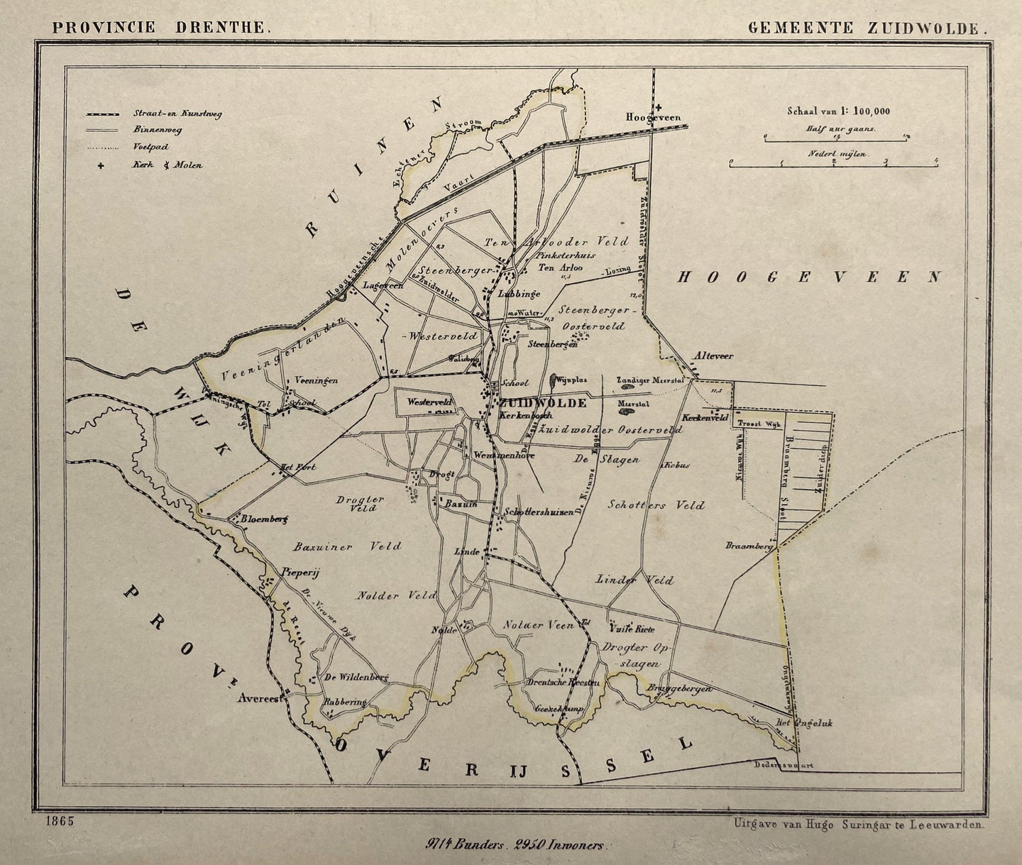 Zuidwolde - Kuijper / Suringar - 1867