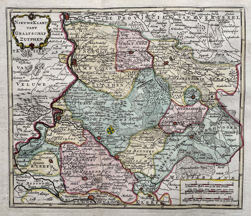 Gelderland Graafschap Zutphen - H de Leth - 1740