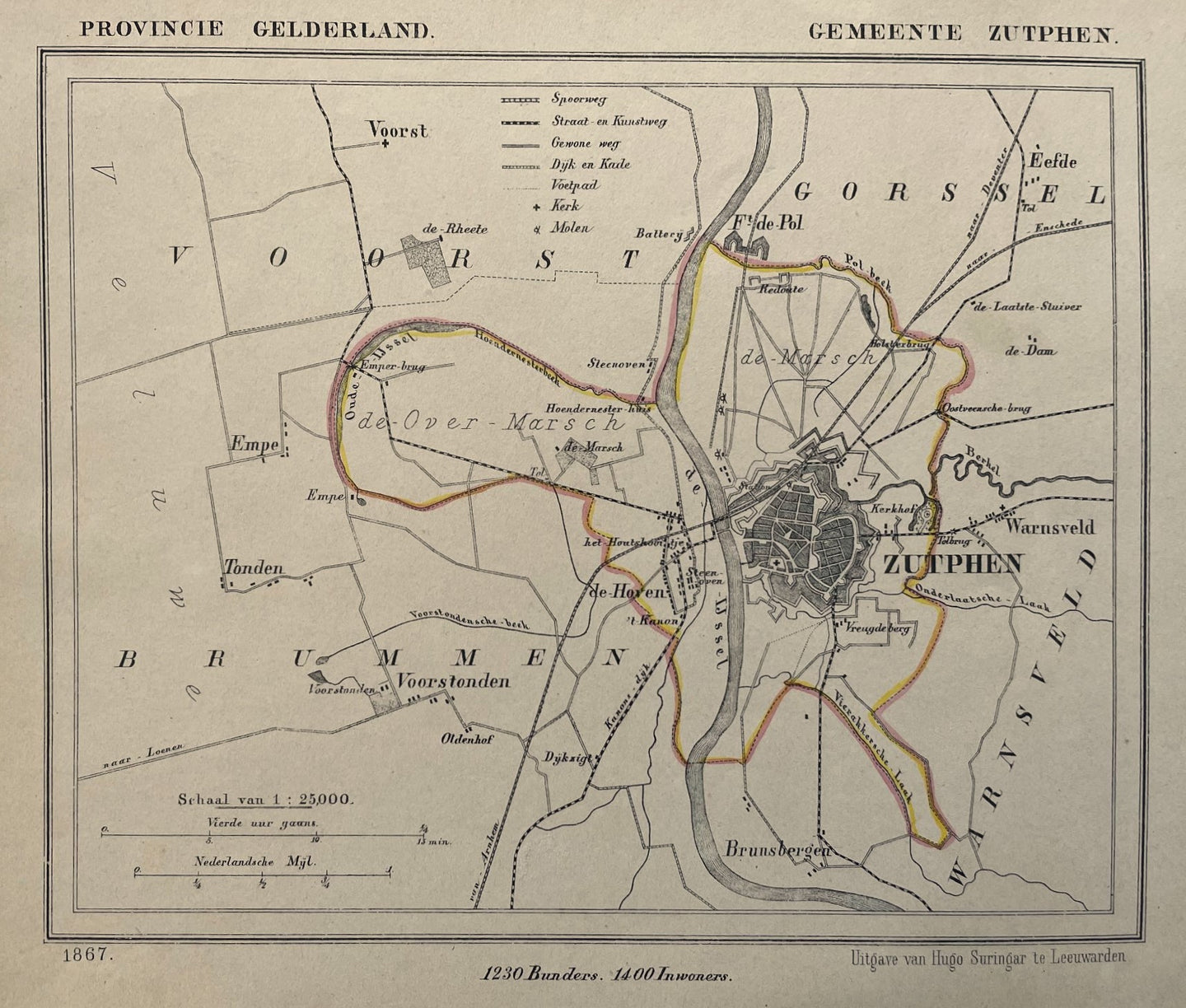 Zutphen - J Kuijper / H Suringar - 1867