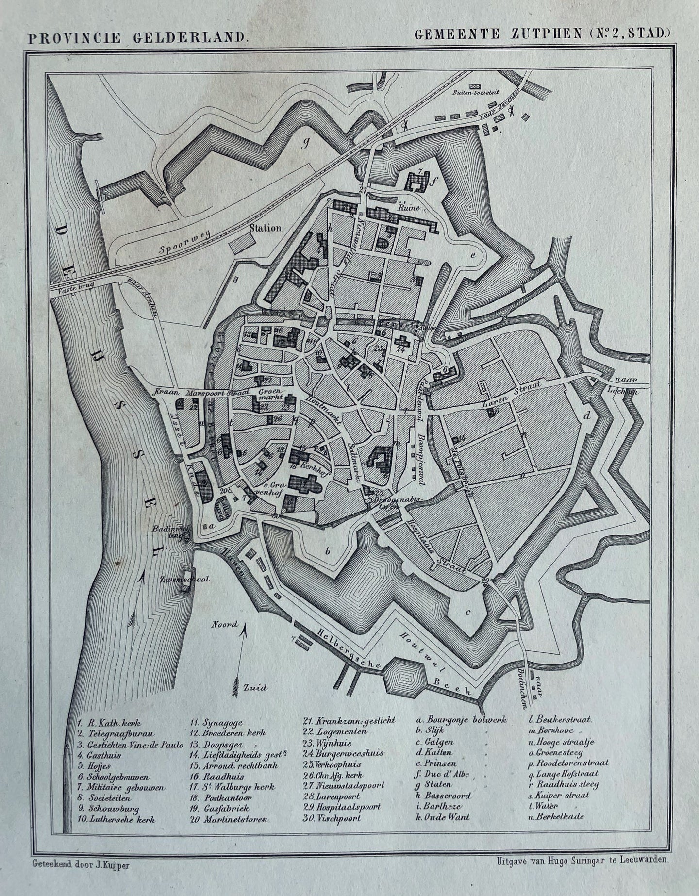 Zutphen Stad - Kuijper/Suringar - ca. 1867