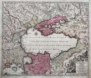 Oekraïne Turkije Zwarte Zee Krim Russia Ukraina Crimea Turkey Black Sea - M Seutter - circa 1730