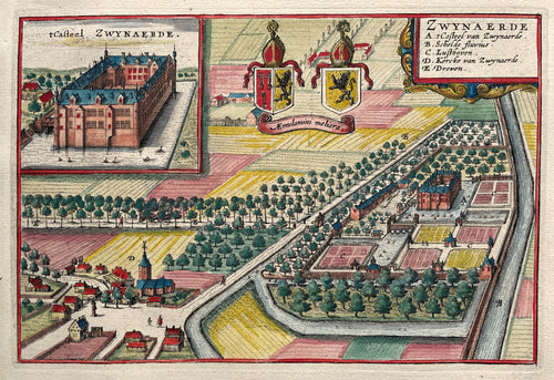 België Gent Zwijnaarde Vogelvluchtperspectief - J Blaeu - 1649
