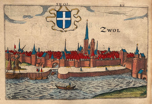Zwolle Aanzicht van de stad - L Guicciardini - 1613