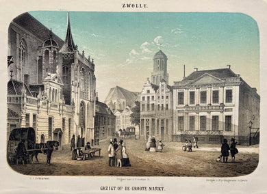 Zwolle Grote Markt - HL van Hoogstraten / JC Loman jr - 1857