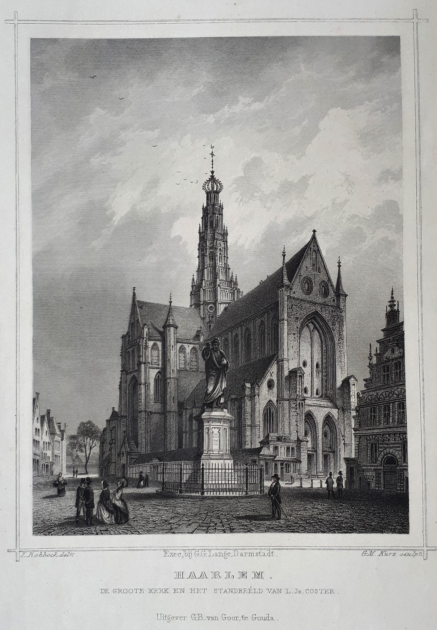 HAARLEM Grote Kerk - JL Terwen / GB van Goor - 1858