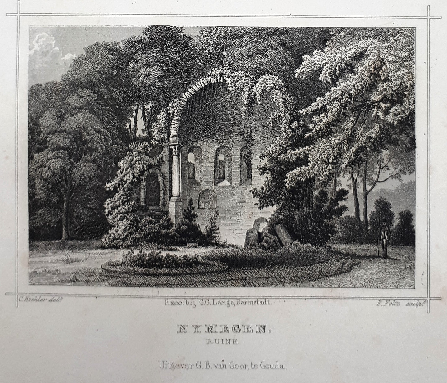 Nijmegen Ruine - J Terwen - 1862