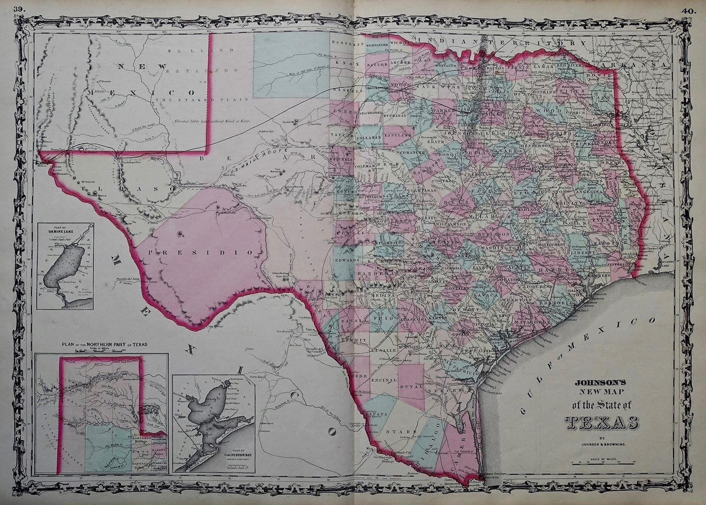 Verenigde Staten Texas - Johnson & Browning - 1862