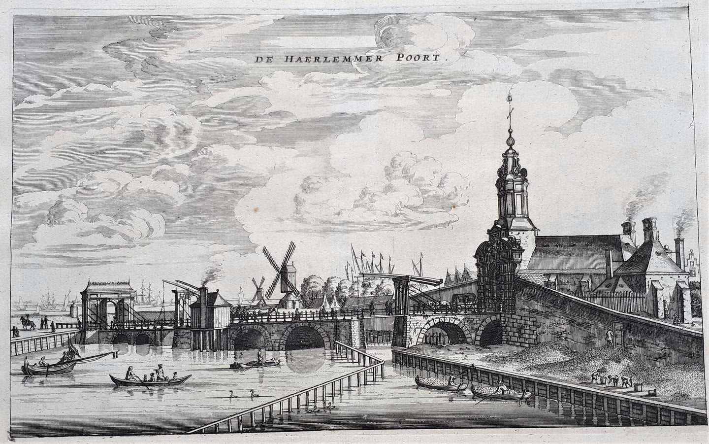Amsterdam De Haarlemmerpoort gezien in noordoostelijke richting vanaf Singelgracht - O Dapper - 1663
