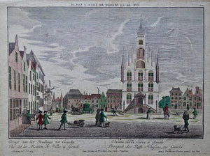 Gouda Stadhuis Markt - GB Probst - ca. 1760