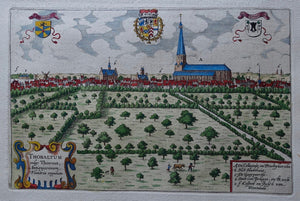 België Torhout Aanzicht van Torhout - J Blaeu - 1649