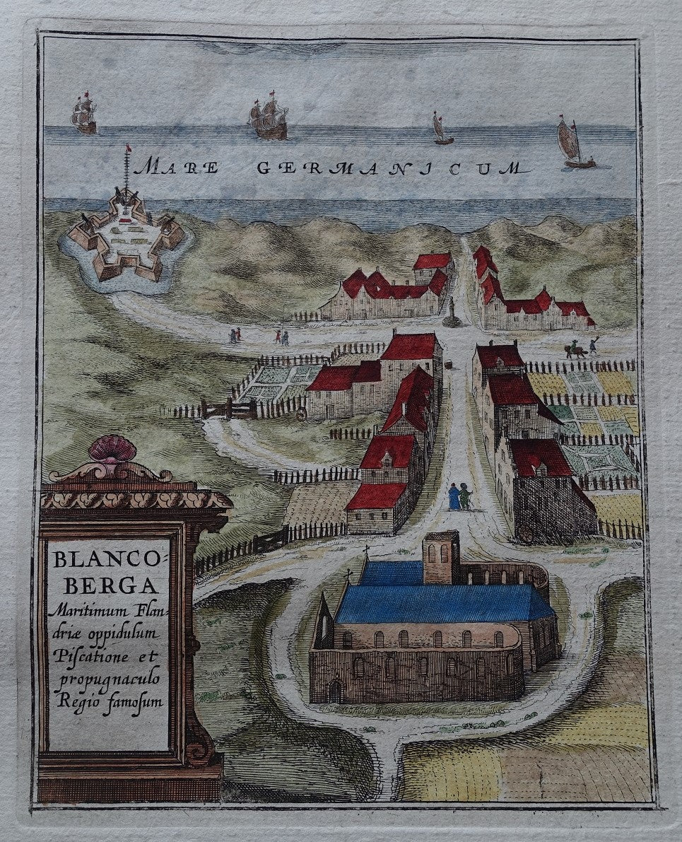België Blankenberge Vogelvluchtperspectief - J Blaeu - 1649