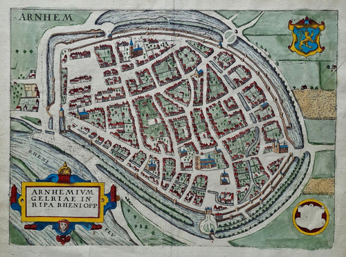 ARNHEM Stadsplattegrond - C Claesz / L Guicciardini - 1609