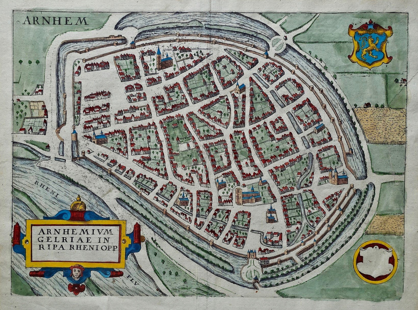 ARNHEM Stadsplattegrond - C Claesz / L Guicciardini - 1609
