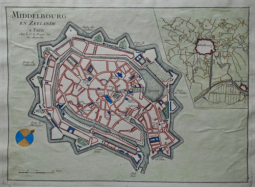 MIDDELBURG Stadsplattegrond - GL Le Rouge - 1747