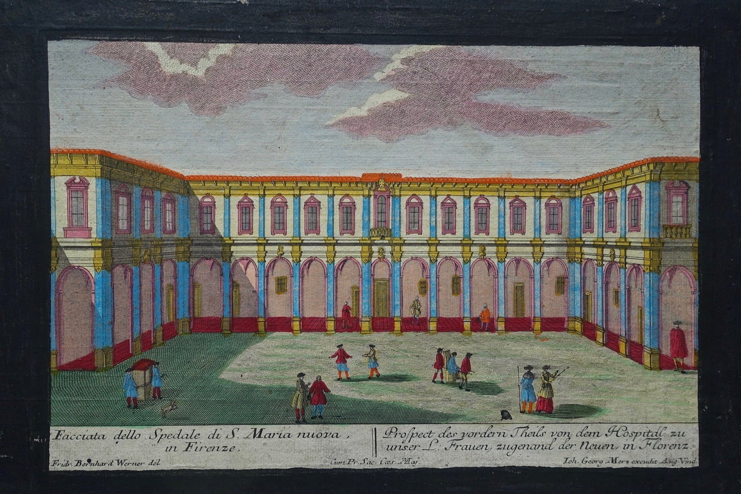 Italië Florence Ospedale di Santa Maria Nuova - FB Werner / JG Merz - ca. 1730