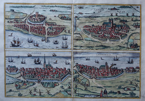 Zweden Helsingborg Lund Malmö Landskrona - G Braun & F Hogenberg - 1588