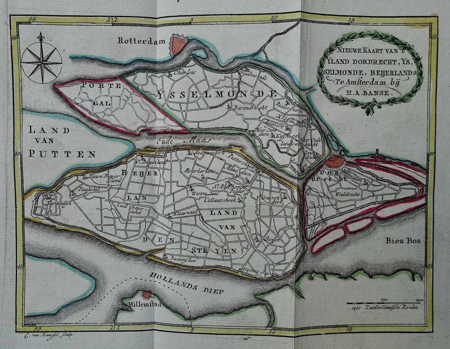 Holland Hoekse Waard, Eiland van Dordrecht, IJsselmonde - C van Baarsel / HA Banse - 1793