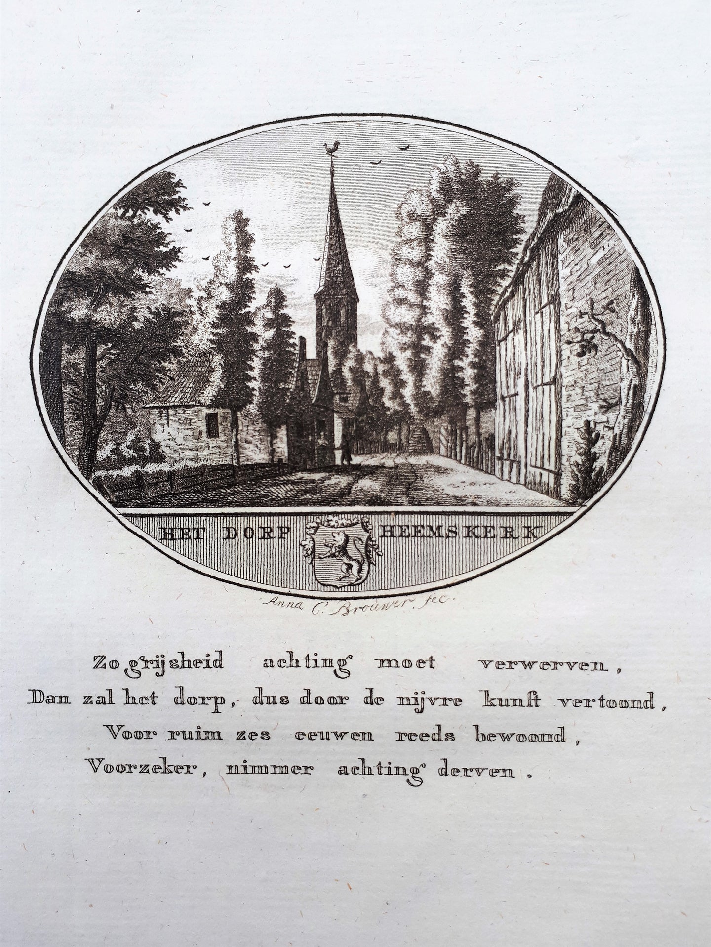HEEMSKERK Dorpsgezicht - Van Ollefen & Bakker - 1793