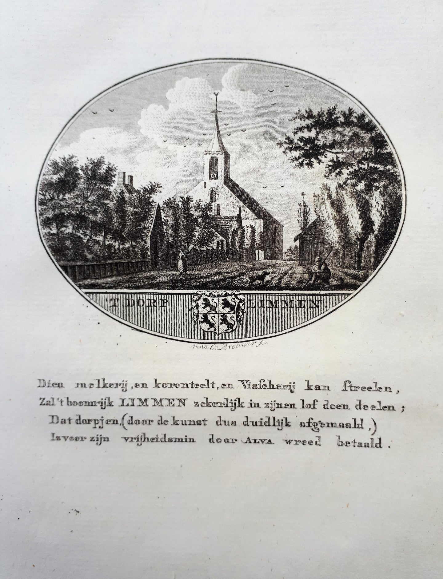 LIMMEN Dorpsgezicht - Van Ollefen & Bakker - 1793