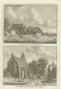 WEST-SOUBURG 't Kasteel Rammekens De Kerk te Westersouburg - KF Bendorp - 1793