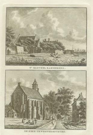 WEST-SOUBURG 't Kasteel Rammekens De Kerk te Westersouburg - KF Bendorp - 1793