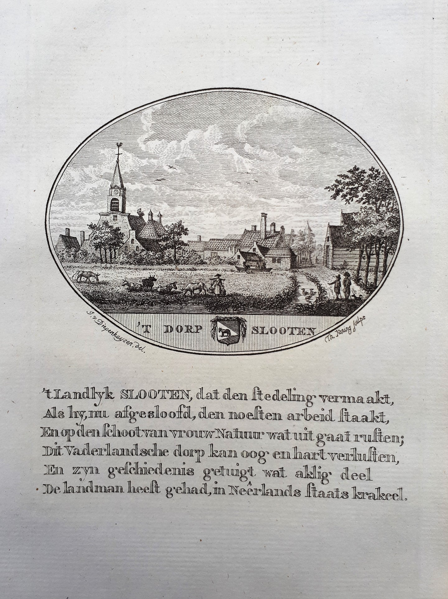 SLOTEN (Amsterdam) Dorpsgezicht - Van Ollefen & Bakker - 1793